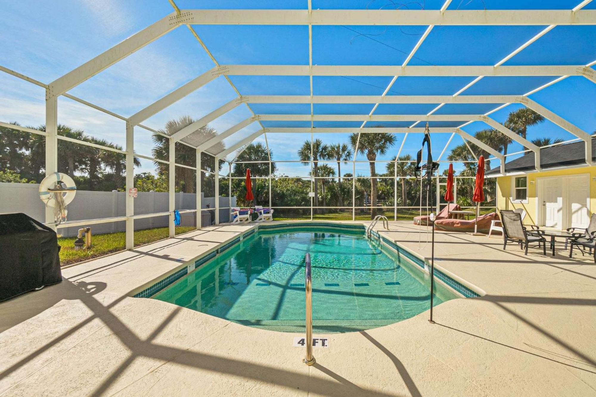 Flagler Beach Bed And Breakfast Pool Bbq Suite エクステリア 写真