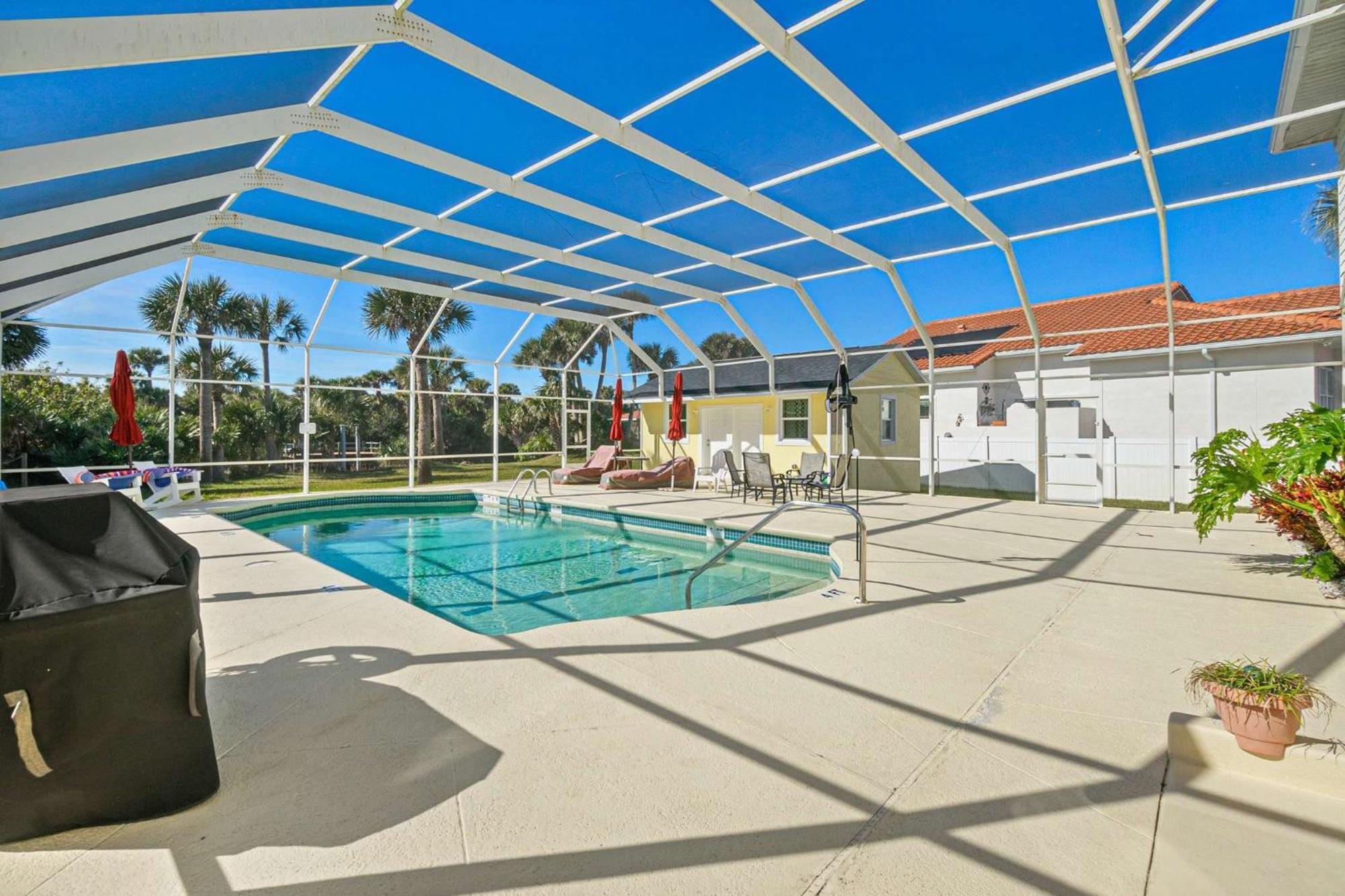 Flagler Beach Bed And Breakfast Pool Bbq Suite エクステリア 写真